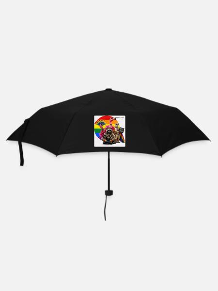 Berlin Pride 2026 LGBTQ Rainbow Design - Regenschirm (klein) - Schwarz