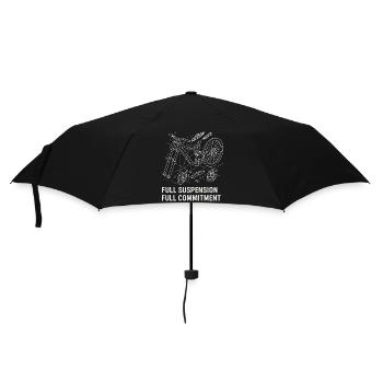Downhill Bike Sketch - Full Suspension Saying - Umbrella (small) - black - Front
