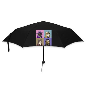 Badass Cat Quartet - Parapluie standard - noir - Devant