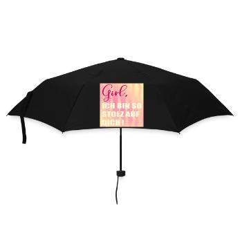 Stolz auf Dich Mädchen - Regenschirm (klein) - Schwarz - Vorne