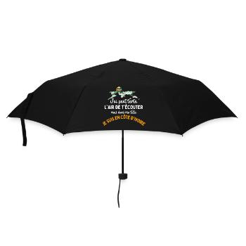 Côte d'Ivoire en tête - Parapluie standard - noir - Devant