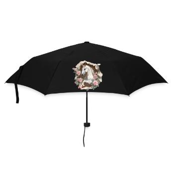 Cheval - Parapluie standard - noir - Devant