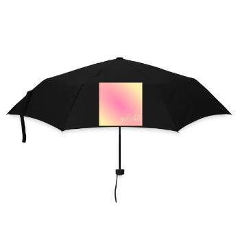 Geliebt Nachricht Liebe - Regenschirm (klein) - Schwarz - Vorne