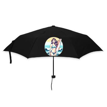 Surf Diva at Sunset - Umbrella (small) - black - Front