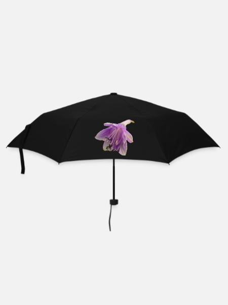Macro_Purple_Hosta_Bloom - Regenschirm (klein) - Schwarz