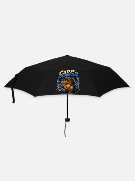 Karpfenfischen Karpfensucht - Regenschirm (klein) - Schwarz