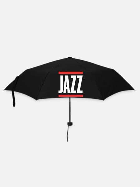 Jazz Bold Block-Typografie - Regenschirm (klein) - Schwarz
