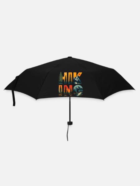 Wandern – Outdoor-Abenteuer - Regenschirm (klein) - Schwarz