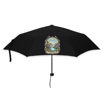 Glacier National Park USA Montana Hiking Vintage - Umbrella (small) - black - Front