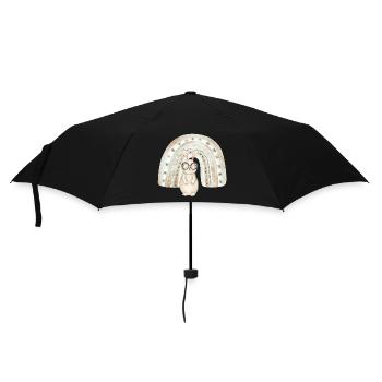 Un lapin malin sous l’arc-en-ciel bohème - Parapluie standard - noir - Devant