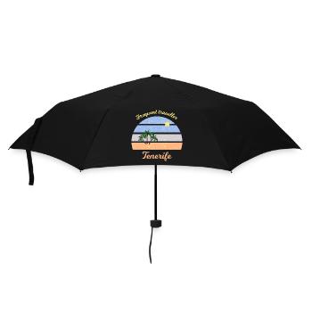 Häufiger Reisender Teneriffa - Regenschirm (klein) - Schwarz - Vorne