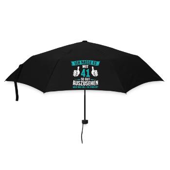 41 Jahre 41. Geburtstag Mann Frau 41 Jahre - Regenschirm (klein) - Schwarz - Vorne