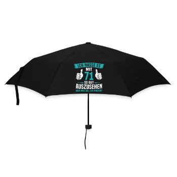 71 Jahre 71. Geburtstag Mann Frau 71 Jahre - Regenschirm (klein) - Schwarz - Vorne