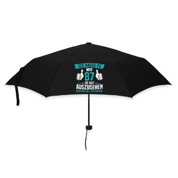 87 Jahre 87. Geburtstag Mann Frau 87 Jahre - Regenschirm (klein) - Schwarz - Vorne
