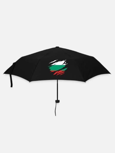 Bulgarische bulgarische Flagge - Regenschirm (klein) - Schwarz