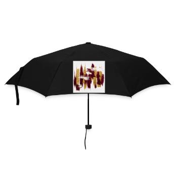 Abstraction Or et Grenat - Parapluie standard - noir - Devant