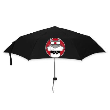 Judo Katze - Regenschirm (klein) - Schwarz - Vorne