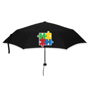 Autism Puzzle Icon - Umbrella (small) - black - Front