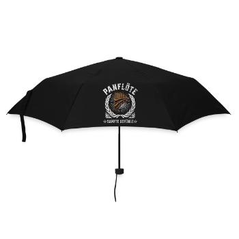 Panflöte - Sanfte Gefühle Panflötenspieler - Regenschirm (klein) - Schwarz - Vorne