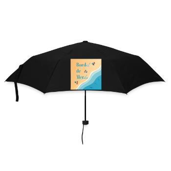 Plage pastel et vagues azur - Parapluie standard - noir - Devant