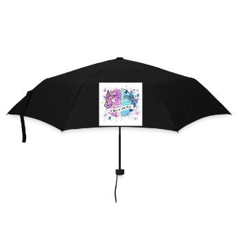Be kind to your mind – Schmetterlingherz - Regenschirm (klein) - Schwarz - Vorne