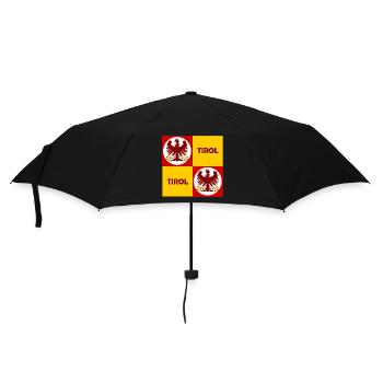 Tirol Quadrat Emblem Muster - Regenschirm (klein) - Schwarz - Vorne