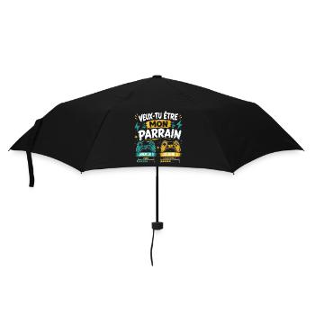 Veux-tu être mon parrain, Demande parrain gamer - Parapluie standard - noir - Devant