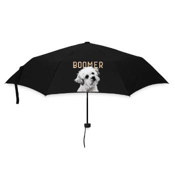 Boomer Dog Vintage - Regenschirm (klein) - Schwarz - Vorne
