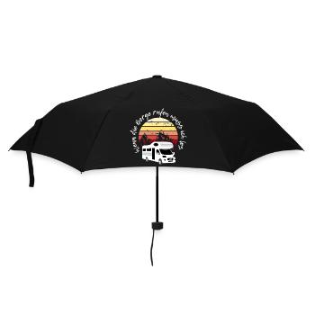 Wenn die Berge rufen, Camping Wohnmobil - Regenschirm (klein) - Schwarz - Vorne