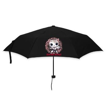Karate Kitty - Umbrella (small) - black - Front