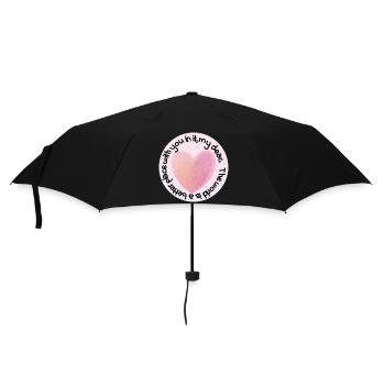 Pastel Heart Love - Umbrella (small) - black - Front