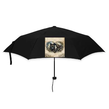 Clockwork Wolf's Heart - Umbrella (small) - black - Front