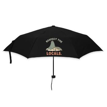 Respect The Locals Seal Turtle Retro - Umbrella (small) - black - Front