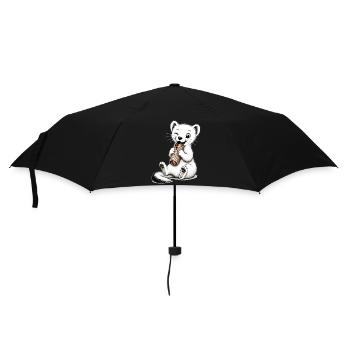 Vaelosek L-Hermelin-Wurstpatty - Regenschirm (klein) - Schwarz - Vorne