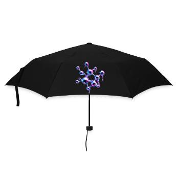 Liquid Metal Molecule Art - Umbrella (small) - black - Front