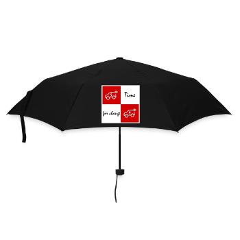 Zeit für Wandel Elektroauto - Regenschirm (klein) - Schwarz - Vorne