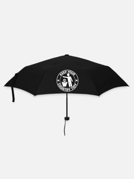 Kein Müll für Kommunismus - Regenschirm (klein) - Schwarz