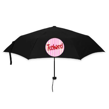 Abschied Tschüss - Regenschirm (klein) - Schwarz - Vorne
