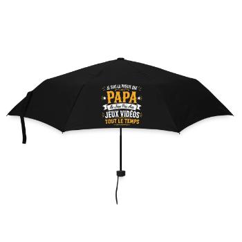 La preuve que papa ne joue pas aux jeux vidéos - Parapluie standard - noir - Devant