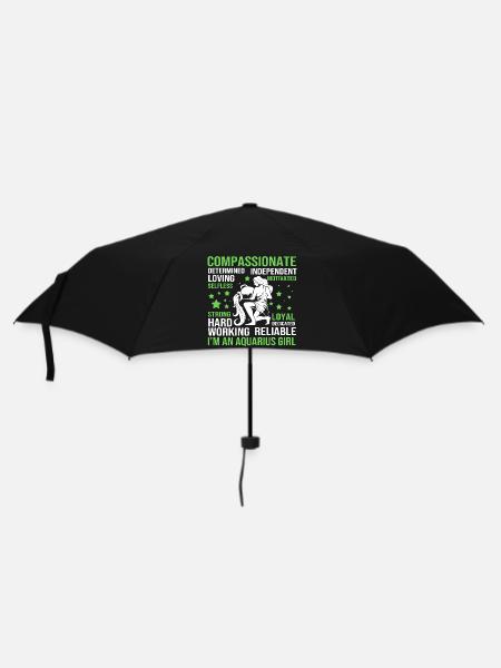 Sternzeichen Wassermann - Regenschirm (klein) - Schwarz