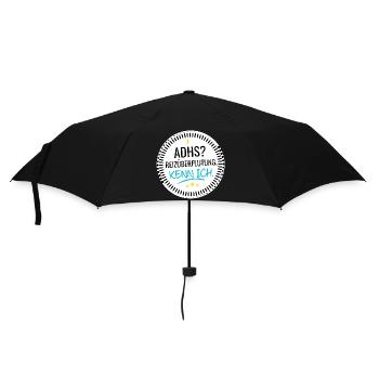 ADHS? Reizüberflutung. Kenn ich. - Regenschirm (klein) - Schwarz - Vorne