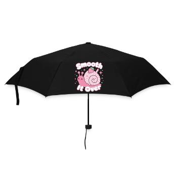 Glätten Sie es über Kawaii-Dessertschnecke - Regenschirm (klein) - Schwarz - Vorne