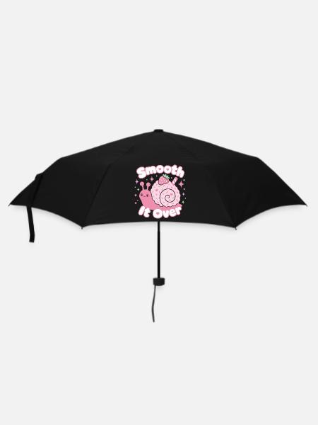 Glätten Sie es über Kawaii-Dessertschnecke - Regenschirm (klein) - Schwarz