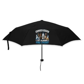 Chemische Lösung: Alkohol Witz - Regenschirm (klein) - Schwarz - Vorne