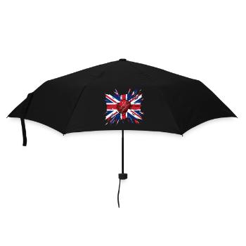 Britische Cricket-Union Jack Splat - Regenschirm (klein) - Schwarz - Vorne