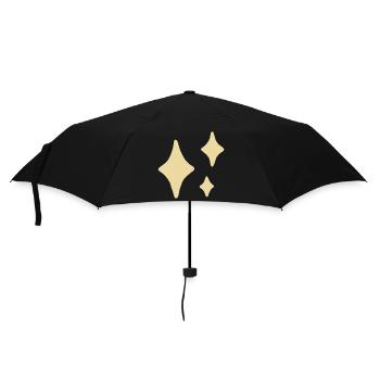 Golden Sparkle Trio - Regenschirm (klein) - Schwarz - Vorne