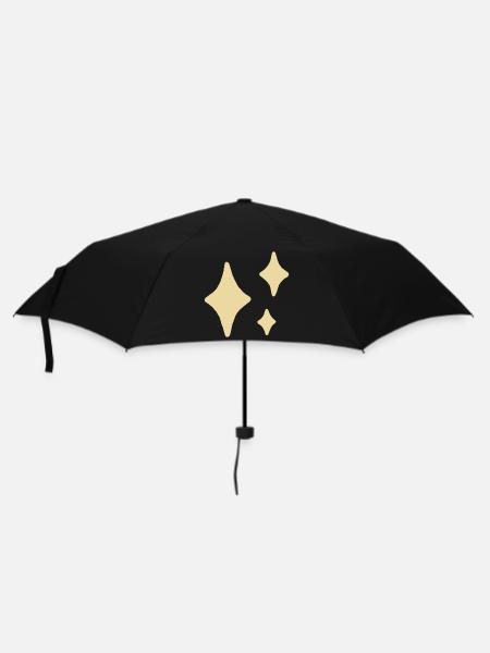 Golden Sparkle Trio - Regenschirm (klein) - Schwarz