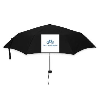 Immer auf Rädern Fahrraddesign - Regenschirm (klein) - Schwarz - Vorne