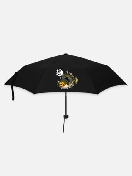 Was glotzt Du? - Regenschirm (klein) - Schwarz