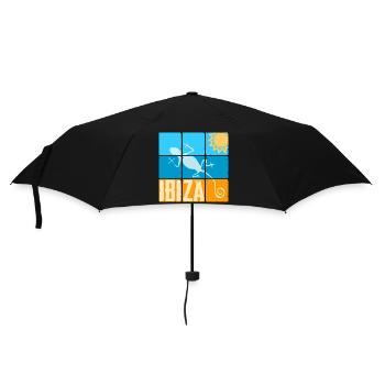 Ibiza Strand Vibes  - Regenschirm (klein) - Schwarz - Vorne